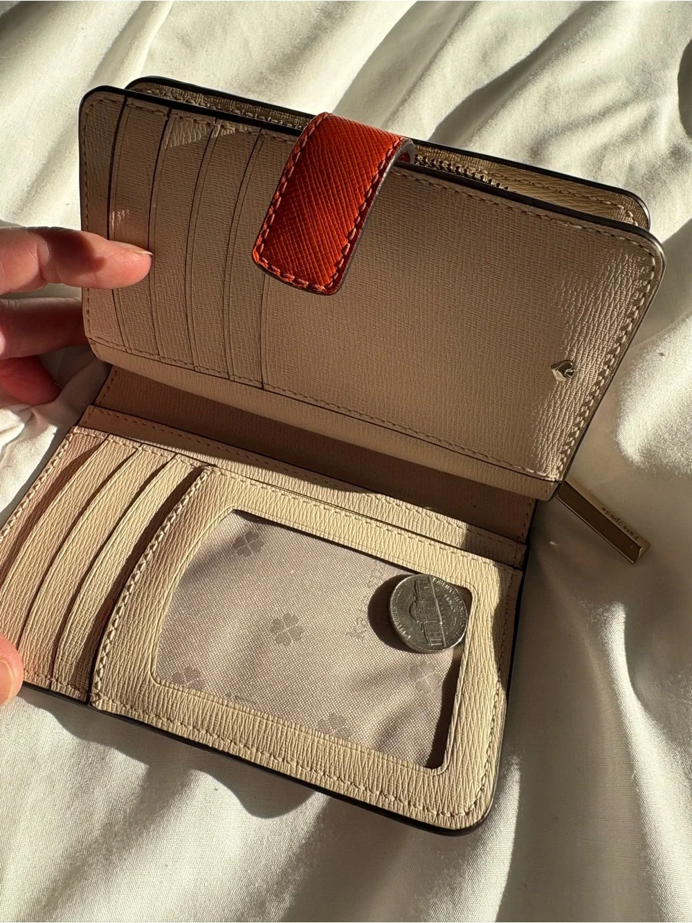 kate spade New York Orange Zip Wallet